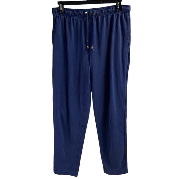 Folette Elastic Waist Drawstring Comfort Pants Blue Size Medium Vintage - Picture 1 of 12